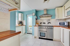 Microwave, oven, dishwasher, high chair