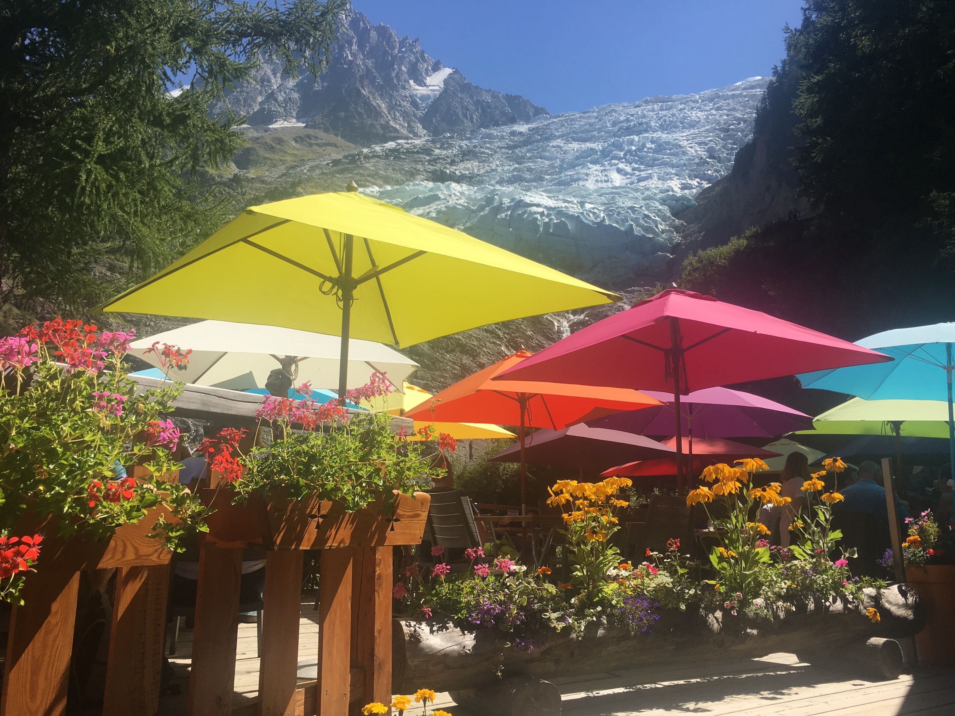Glacier des Bossons fantastic day out.  Restaurant very good value .