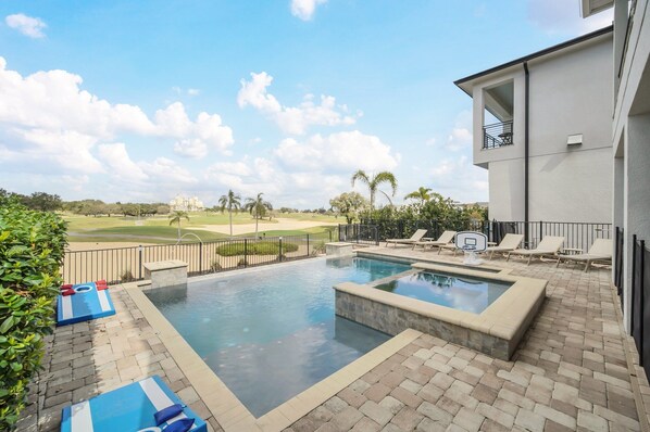 Pool - The Grande View | Infinity Pool & Summer Kitchen with Amazing Golf & Sunset Views (Kissimmee)