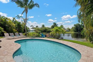 A heated pool