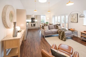 智能電視、壁爐、DVD 播放機、書籍