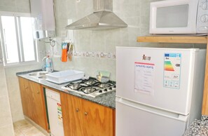 Kühlschrank, Mikrowelle, Herdplatte, Geschirrspüler