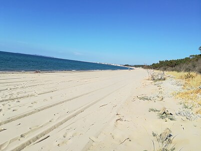beachvilla in front eolian islands near milazzo