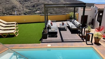 Piscine extérieure, piscine chauffée