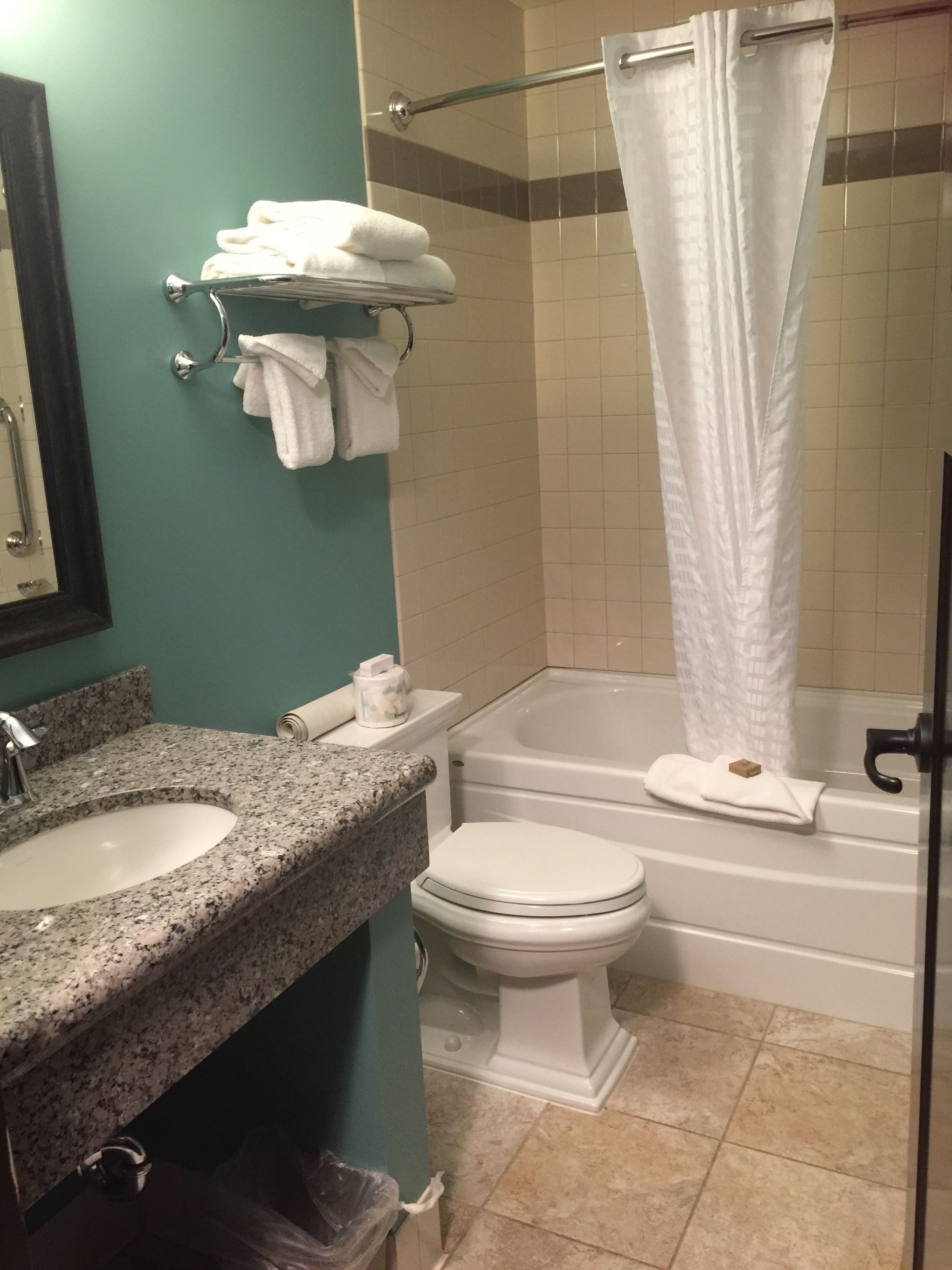 standard room, 2 queen beds | bathroom | combined shower/bathtub, free toiletries, hair dryer, towels