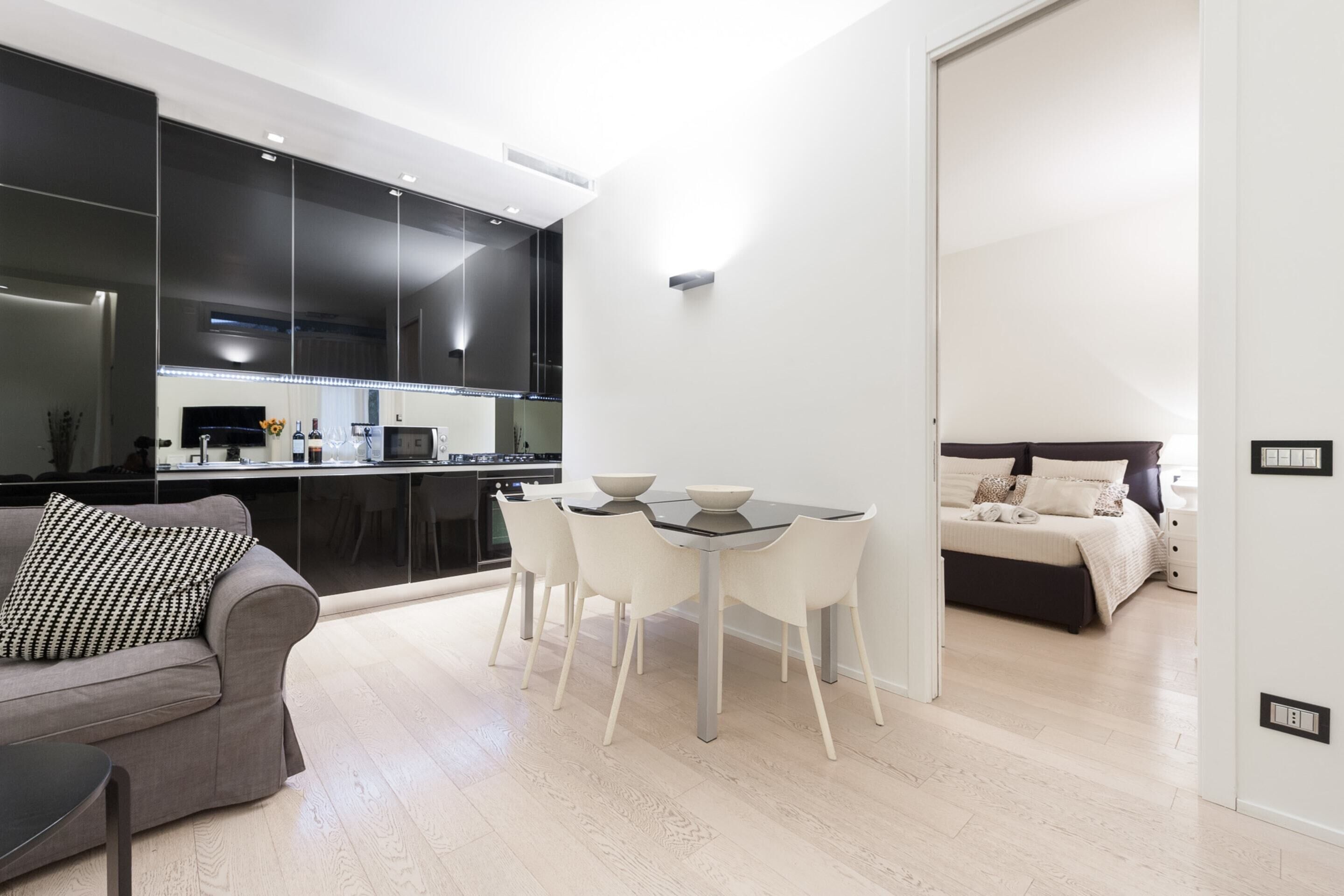 Departamento, 2 habitaciones | Cocina privada | Refrigerador, microondas, horno y parrilla de estufa 