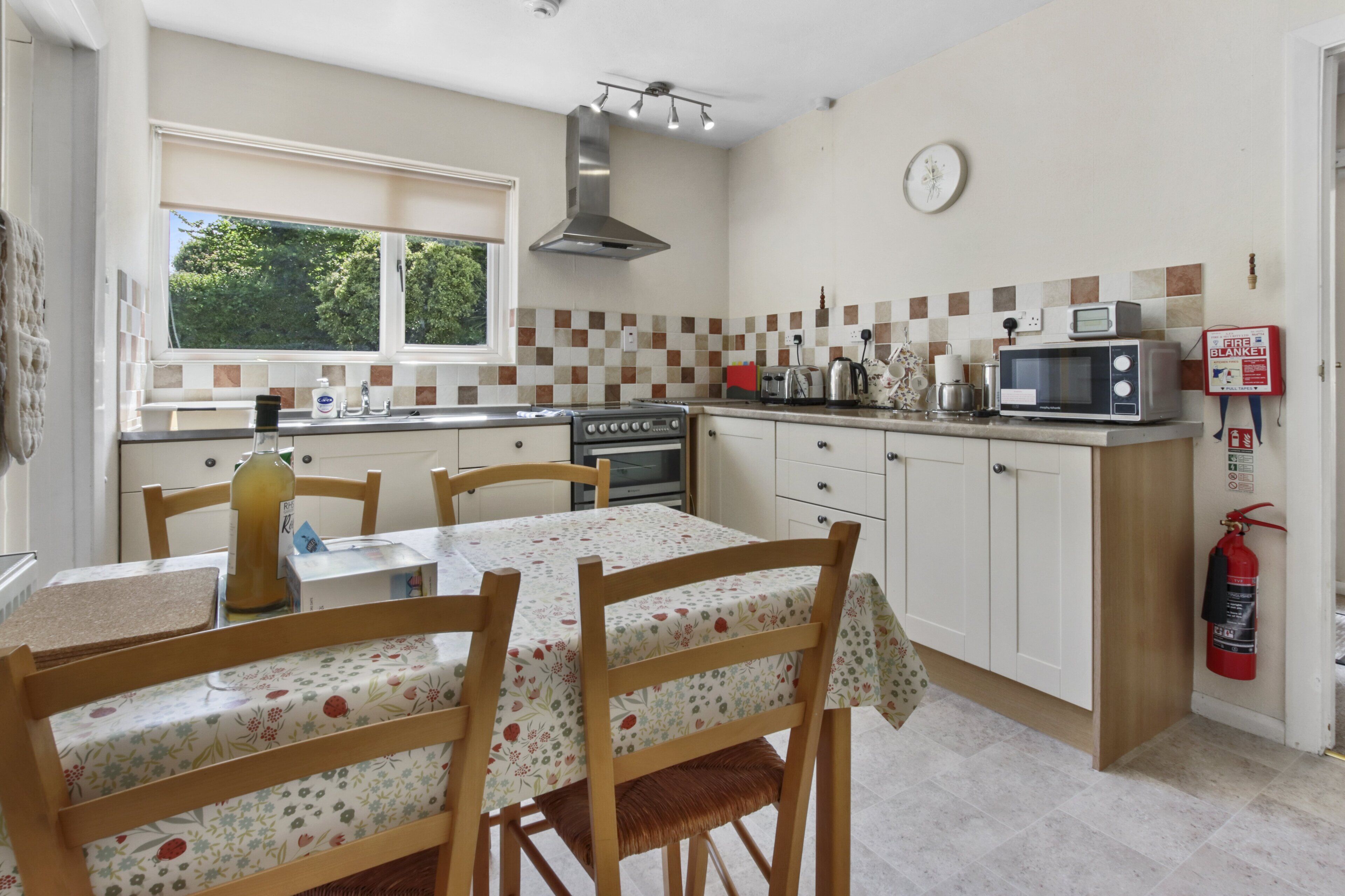 Fridge, microwave, oven, highchair