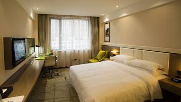 Desk, blackout drapes, free WiFi