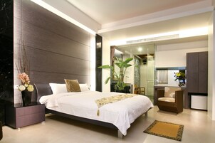 尊榮雙人房, 1 張加大雙人床 | 高級寢具、獨特裝潢、布置獨特、遮光布/窗簾