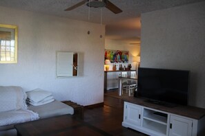 Een televisie en een dvd-speler