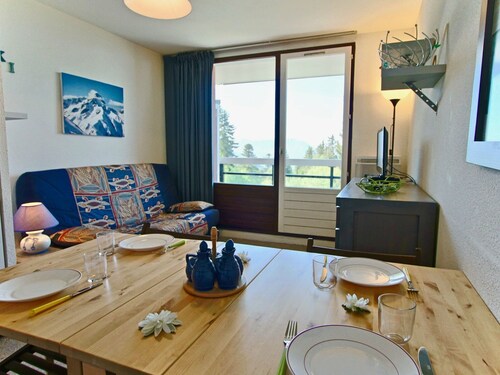 Studio cabine 4 pers. à Chamrousse, balcon Sud-Ouest