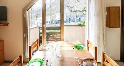 Duplex cosy pour 5 pers., balcon sud, parking, proche centre et remontées, navette hivernale