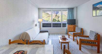 Studio cabin for 5 with balcony in La Mongie - Pets allowed