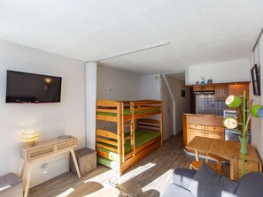TV - Studio 4 ppl, south balcony, dishwasher, pets allowed (La Mongie)
