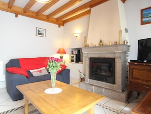 TV, fireplace, DVD player, stereo