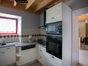 Fridge, microwave, dishwasher