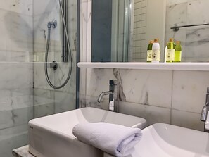 Shower, hair dryer