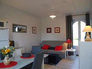 Televisión y reproductor de DVD 