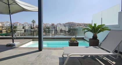 138-Empuriabrava schönes Haus mit Blick auf den See, mit Pool