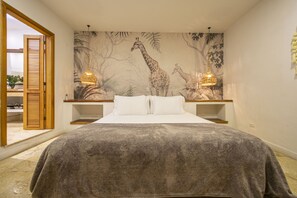 3 habitaciones, tabla de planchar con plancha y cuna de viaje