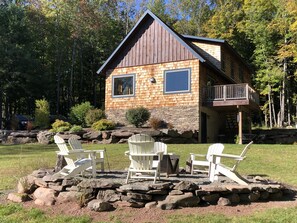 Fire pit with seating for 6