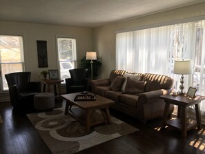 Smart TV, video games, DVD player, foosball