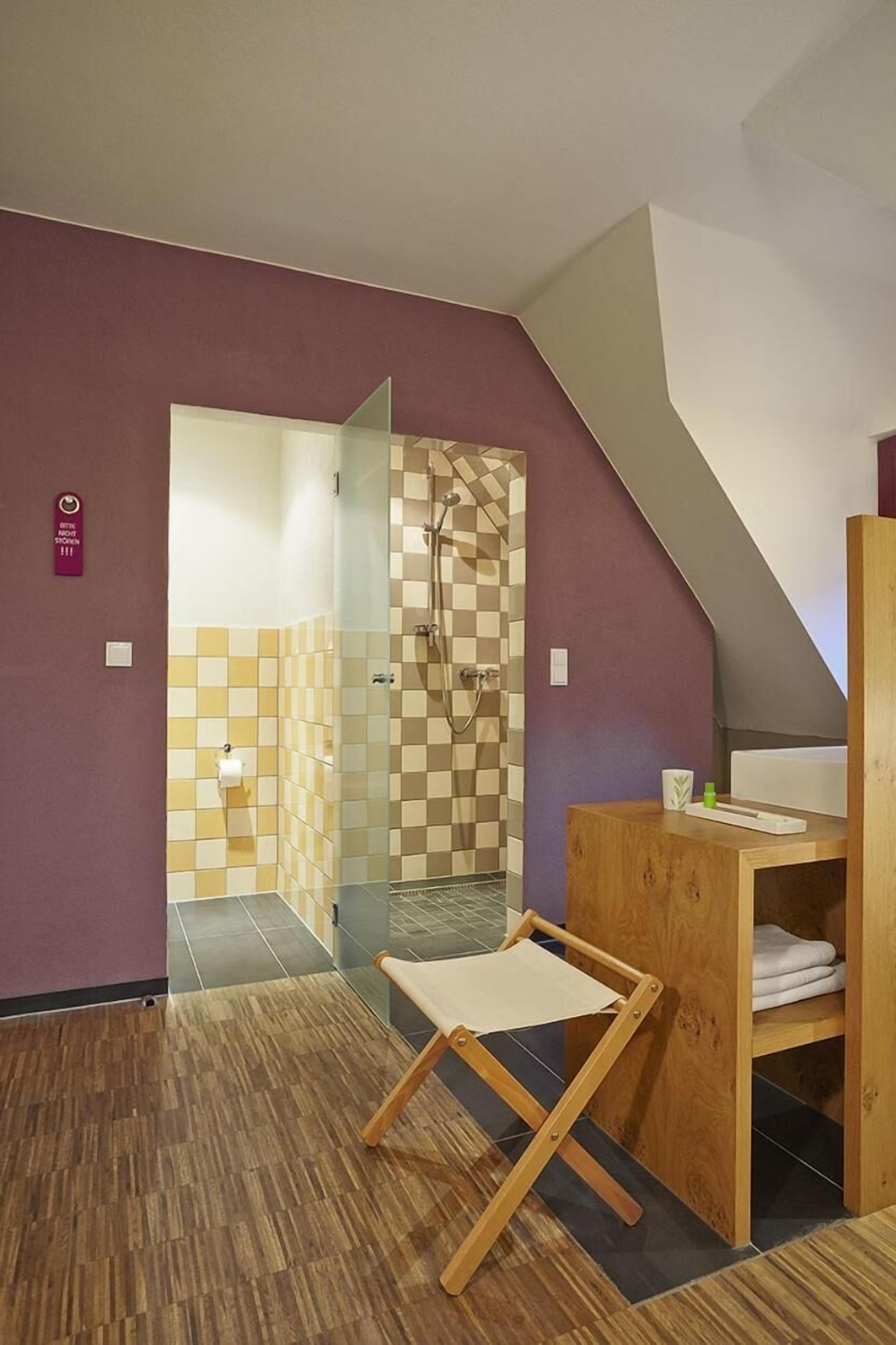 free toiletries, hair dryer, towels