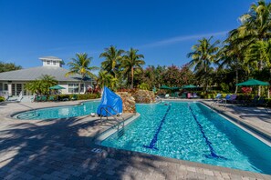 Outdoor pool, a heated pool