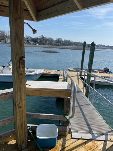 Muelle privado frente al mar n Slip incluido-Perros bienvenidos-Intracoastal n Pages Creek