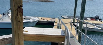 Waterfront-private dock n Slip inbegrepen-Honden welkom-Intracoastal n Pages Creek