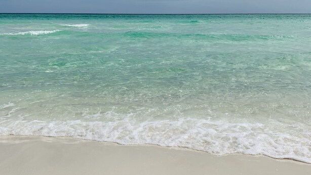 A beach with clear turquoise water and a sandy shore. - Steps away from Grayton Beach, Large Private Saltwater Pool, 4 Bedrooms, 4 Baths (Santa Rosa Beach)