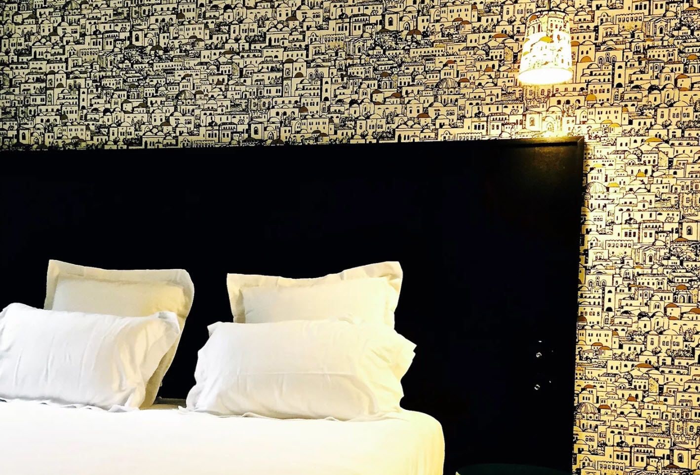 premium bedding, desk, blackout curtains, soundproofing