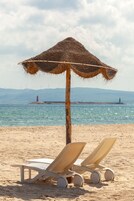 En la playa