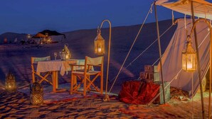 Deluxe Tent, Private Bathroom | Terrace/patio - Le Sand Luxury Camp Chegaga (M'Hamid El Ghizlane)