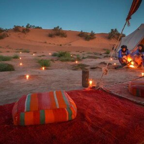 Tente Deluxe, salle de bains privée