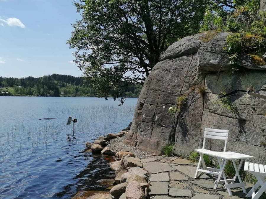 Quarto quádruplo romântico | Vista para o lago