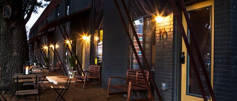 Front of property – evening/night