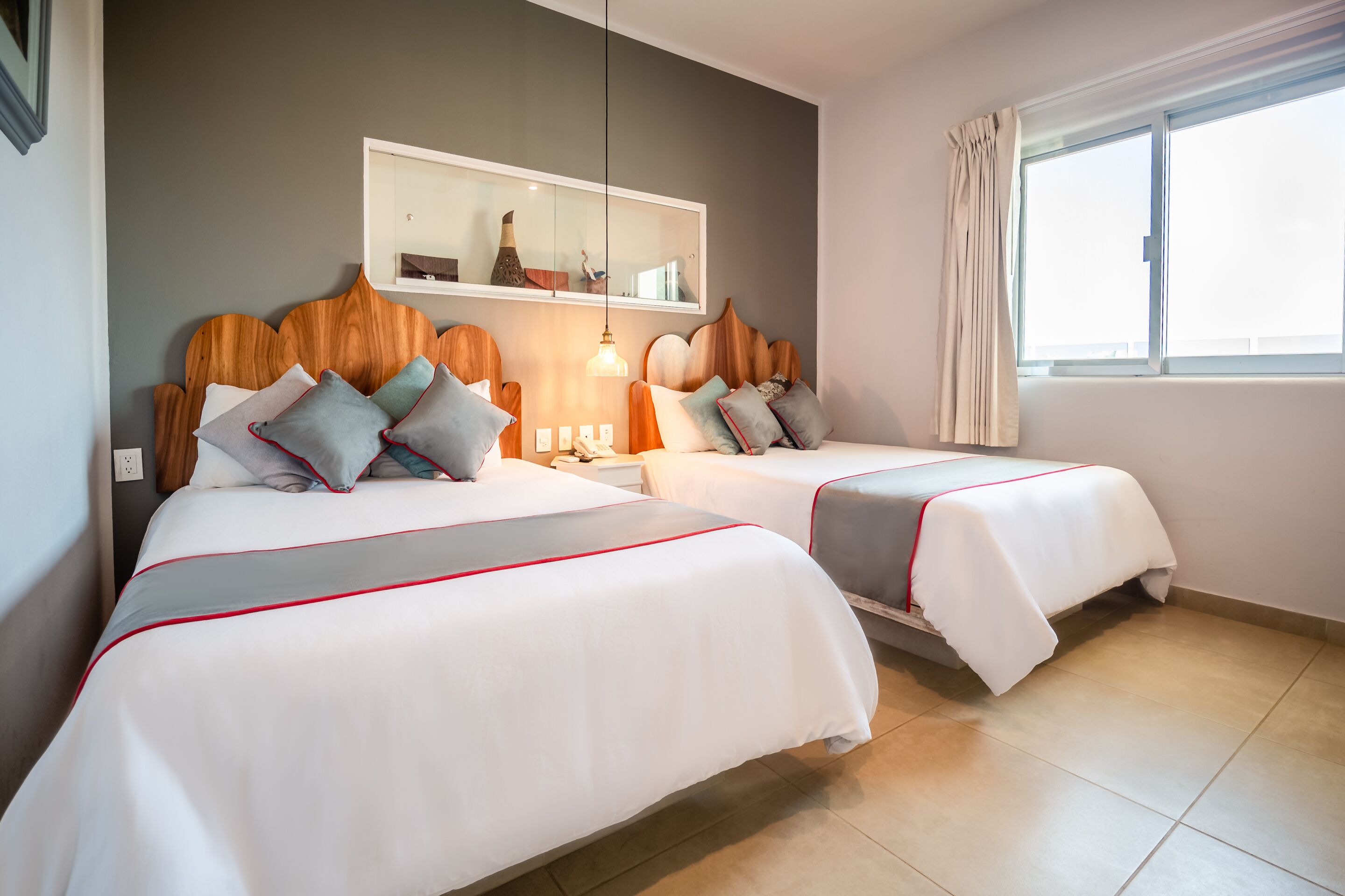 standard room, 2 double beds | 1 bedroom, in-room safe, individually furnished, iron/ironing board