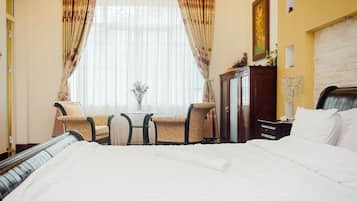 1 slaapkamer, een strijkplank/strijkijzer, wifi, beddengoed