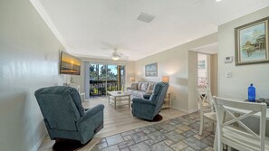 TV, ping pong, books