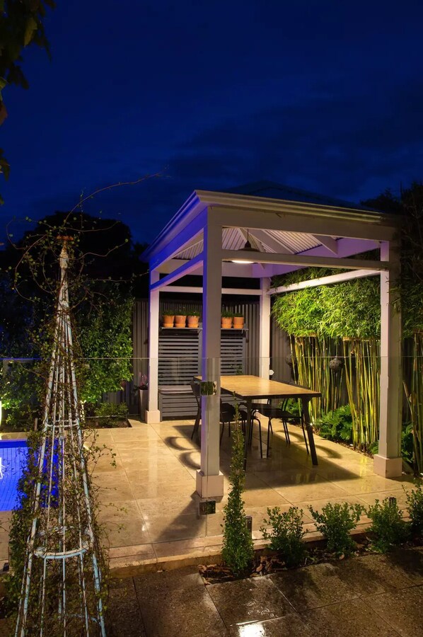 Luxury Apartment, 1 Bedroom, Fireplace, Poolside | Terrace/patio