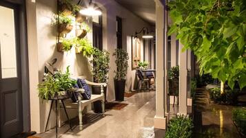 Luxury Apartment, 1 Bedroom, Fireplace, Poolside | Terrace/patio