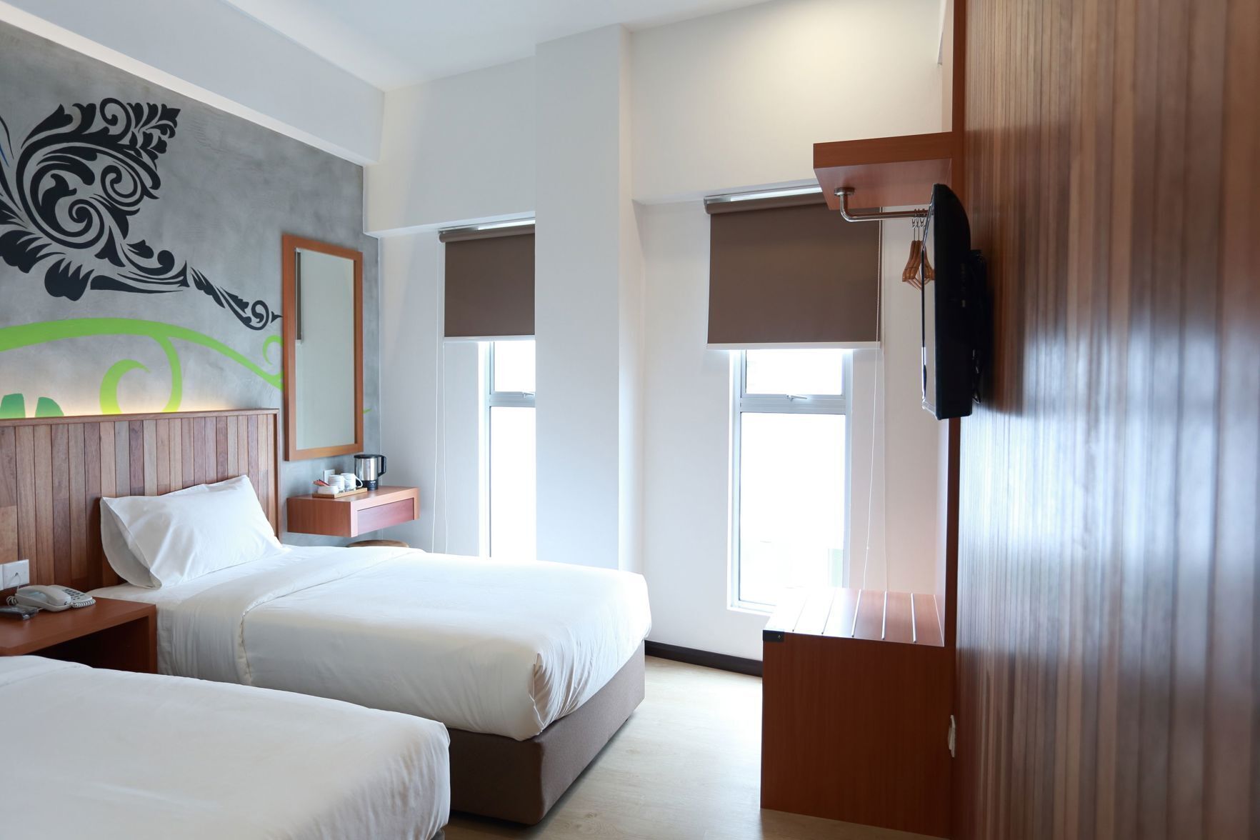 Ropa de cama de alta calidad y minibar 