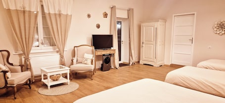 Premium bedding, memory foam beds, individually decorated