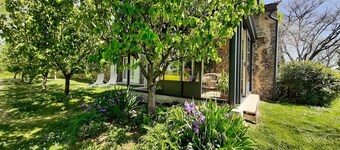 Elegant stone house in the countryside with swimming pool