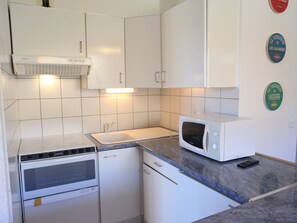 Fridge, oven, dishwasher, coffee/tea maker