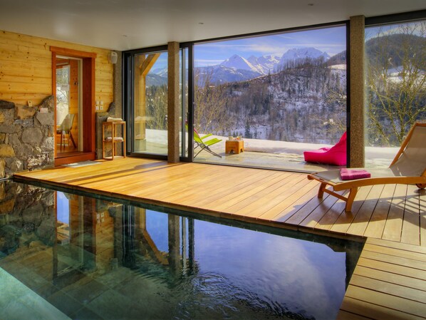 Indoor pool, a heated pool