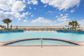 Pool - Luxury Water Front, Family Beach House, Four Balconies w/spectacular views. (Galveston)