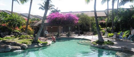 Outdoor pool, a heated pool