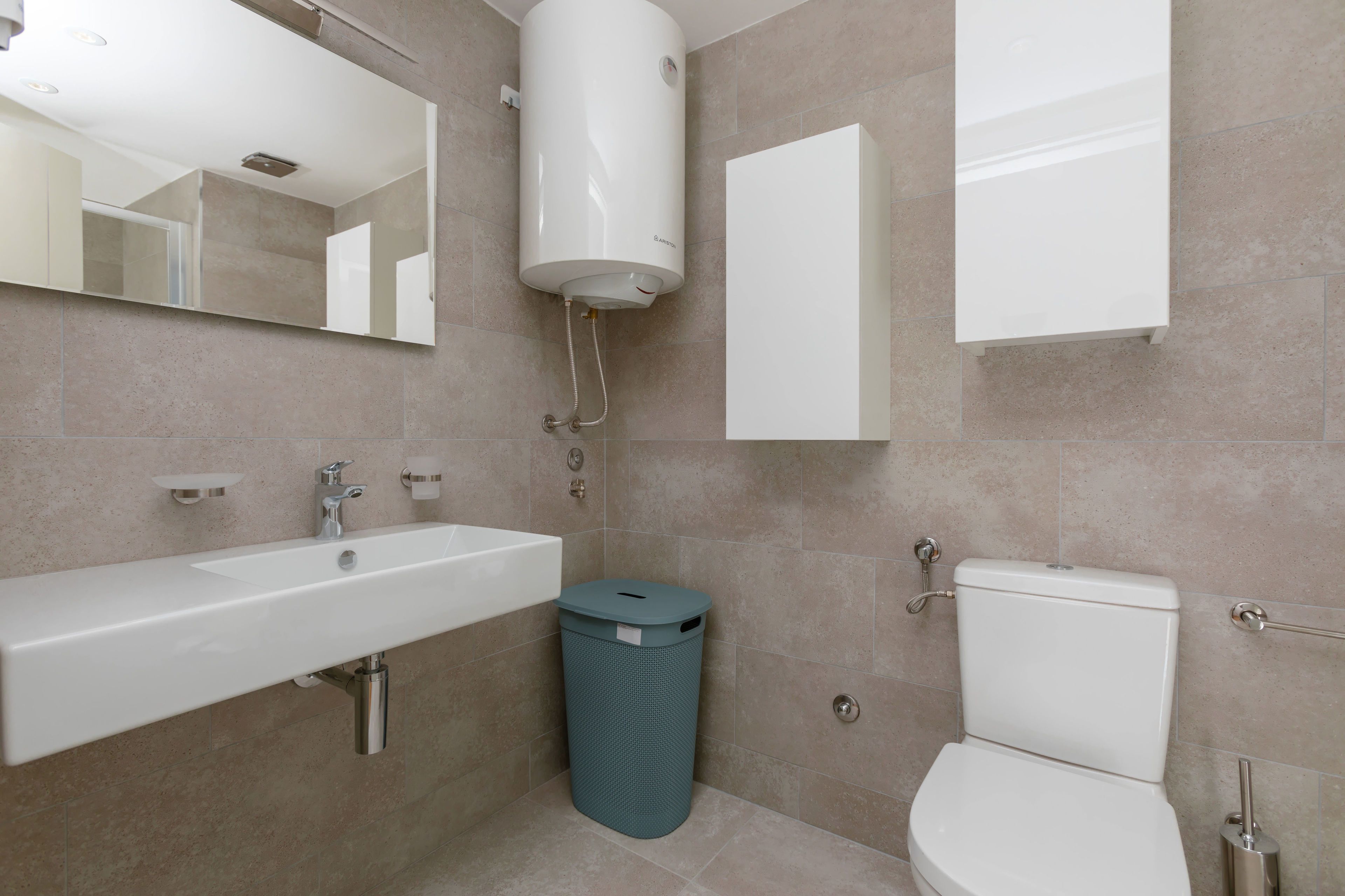 apartment, 1 bedroom, balcony, sea view | bathroom | shower, free toiletries, hair dryer, bathrobes